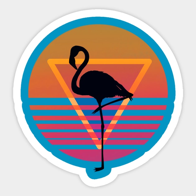 80s Fashion Flamingo Sticker by AlondraHanley